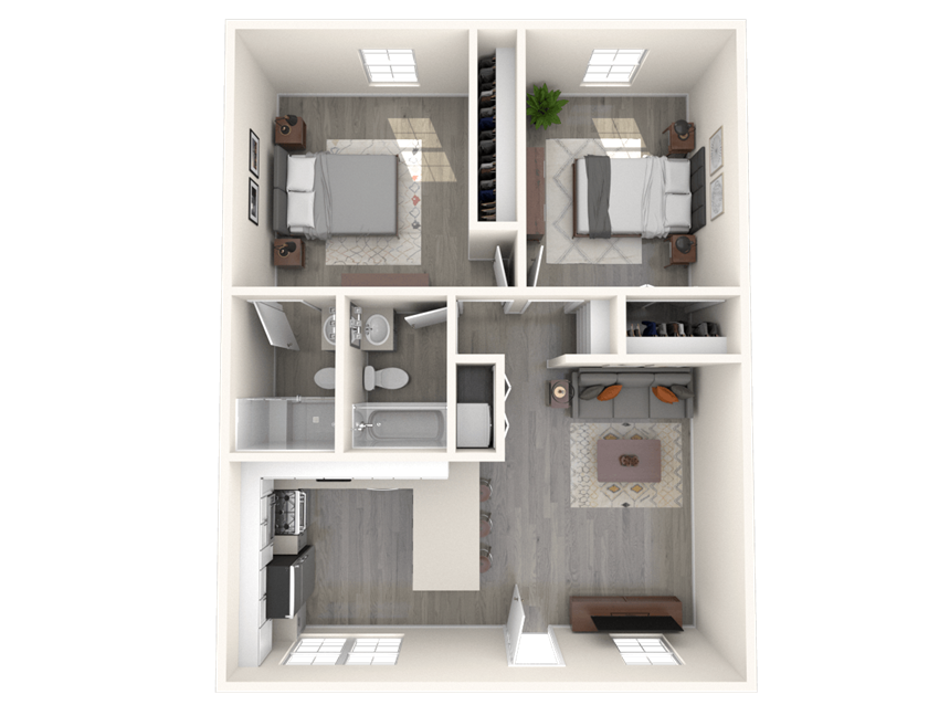 SITE Scottsdale Apartments B2 3D Floor Plan